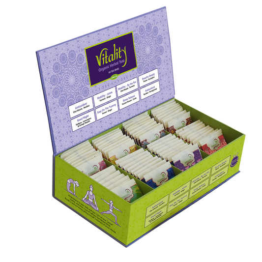 Vitality Organic Herbal Teas (8 Flavors, 64 Tea Bags)
