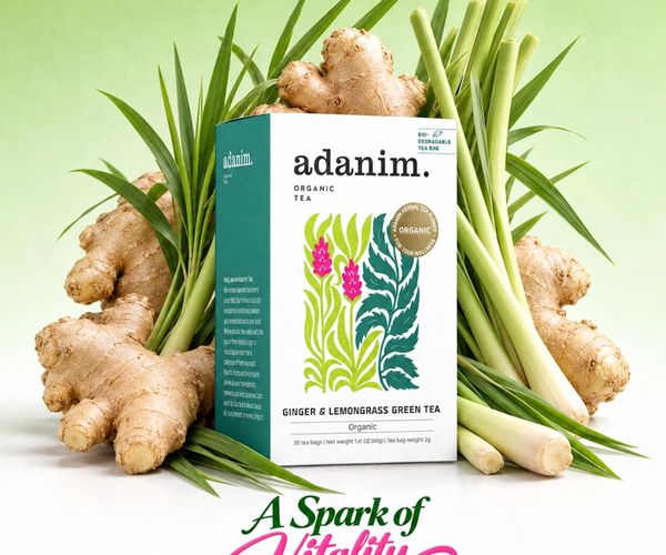 Adanim Bio Lemongrass & Ginger Green tea – 20 Tea Bags