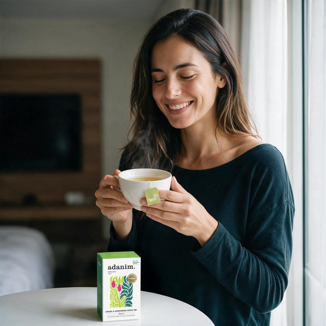 Adanim Bio Lemongrass & Ginger Green tea – 20 Tea Bags