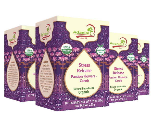 Stress Release Organic Passion Flower Carob Herbal Tea