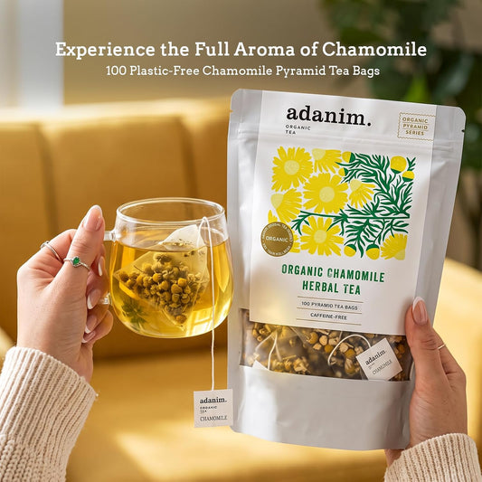 Adanim Bio Organic Chamomile Herbal Tea 100 Tea Bags