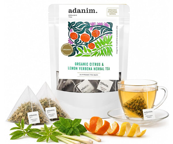 Adanim Bio Organic Citrus and Lemon Verbena Herbal Tea - 20 Tea Bags