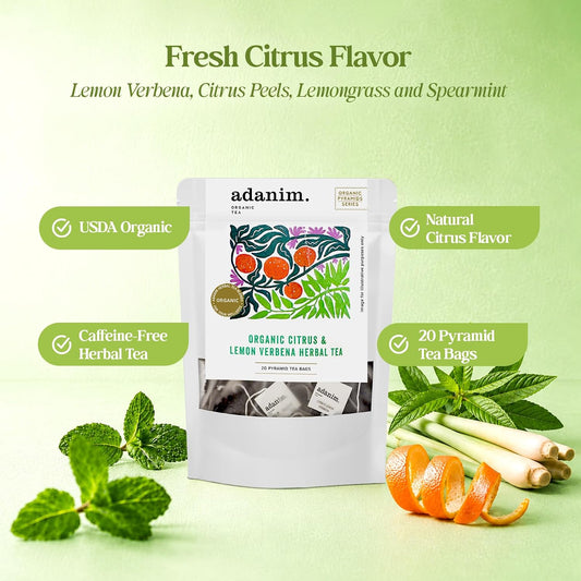 Adanim Bio Organic Citrus and Lemon Verbena Herbal Tea