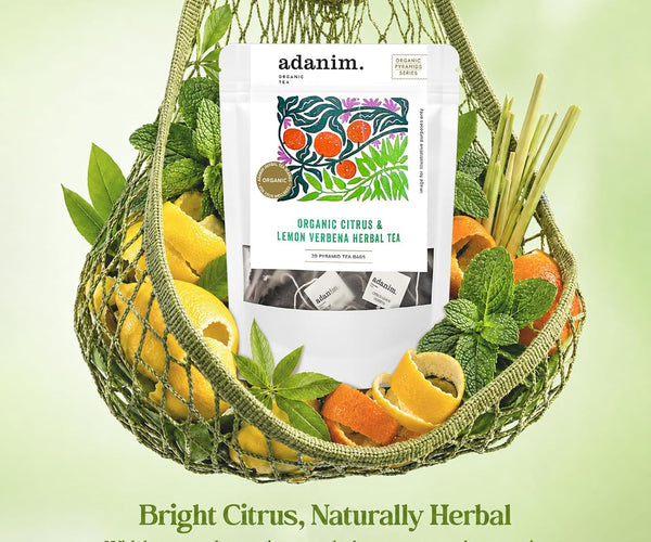 Adanim Bio Organic Citrus and Lemon Verbena Herbal Tea - 20 Tea Bags