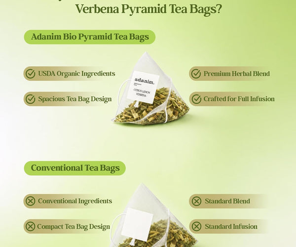 Adanim Bio Organic Citrus and Lemon Verbena Herbal Tea - 20 Tea Bags