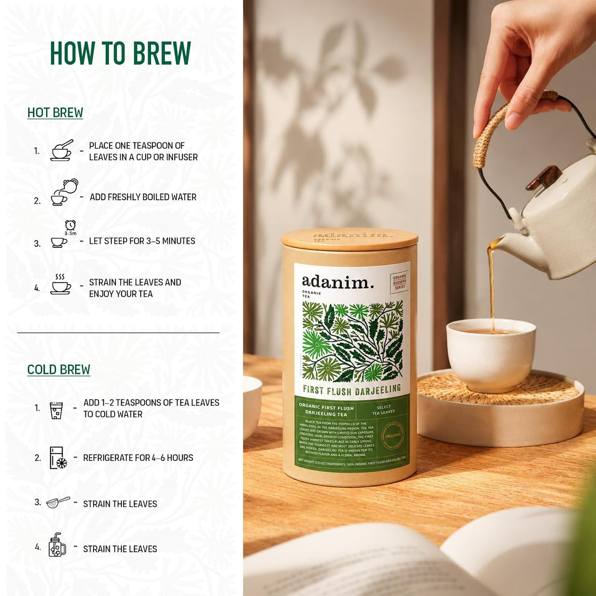 Adanim Bio Darjeeling First Flush loose tea