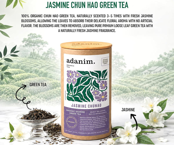 Adanim Bio Jasmine Chunao Green Tea Loose tea