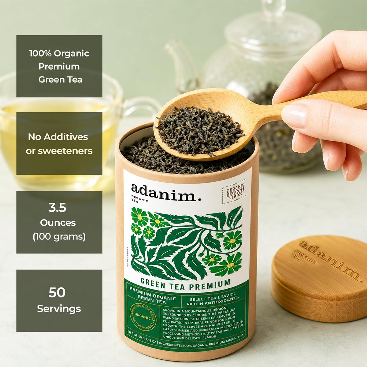 Adanim Bio Premium Green Tea loose tea