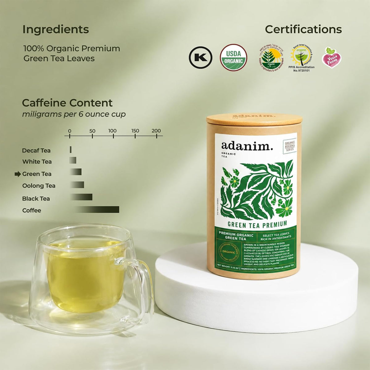 Adanim Bio Premium Green Tea loose tea