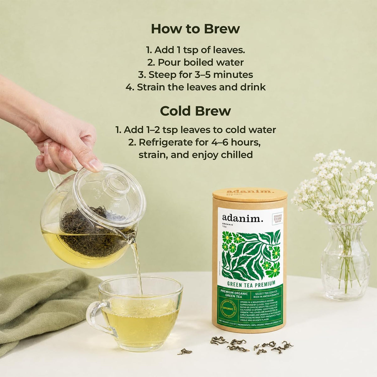 Adanim Bio Premium Green Tea loose tea
